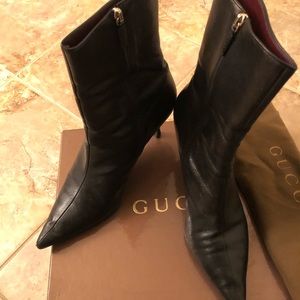 Authentic Gucci Leather Ankle Boots